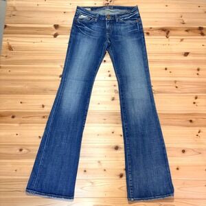 Big Star Jeans Womens 27XL Sweet Low Bootcut Flared Embroidered Denim Blue Jeans